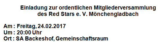 Mitgliederversammlung 2017 am 24.02.2017