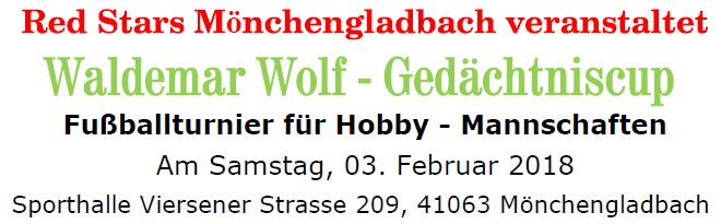 Read more about the article Waldemar Wolf Gedächtniscup 2018 am 03.02.2018